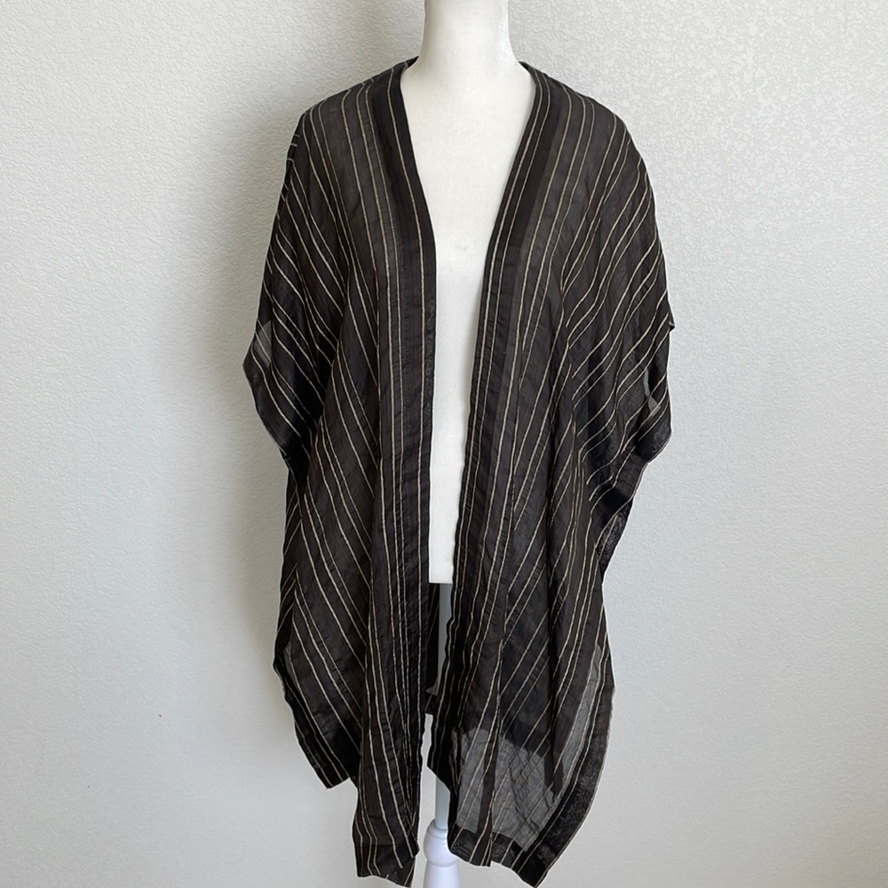 Eskandar Silk and Linen Kimono Sleeve Topper
